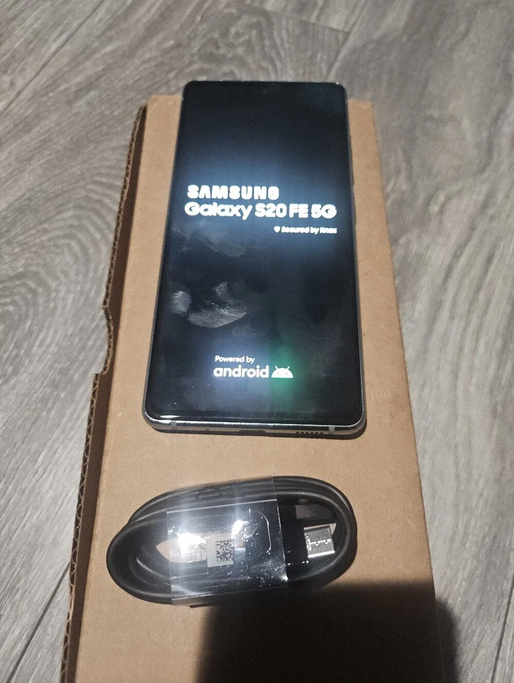 Samsung Galaxy S20 FE 5G Phone with Black USB-C Charging Cable